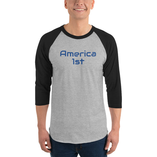 America 1st 3/4 sleeve raglan shirt
